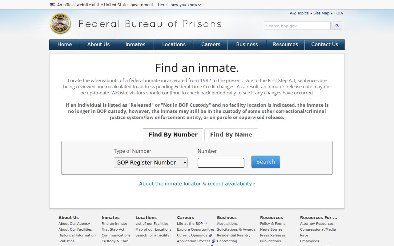 Thomas County arrest history federal inmate locator search