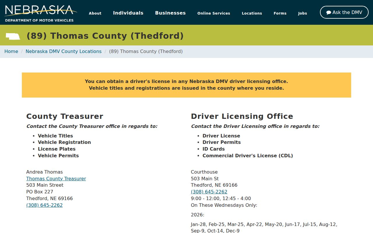 Thomas County criminal court cases courthouse address listing